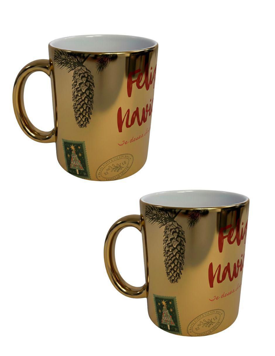 Set de tazas navideñas clásicas Navidad 2 piezas Set de tazas navideñas clásicas Navidad 2 piezas