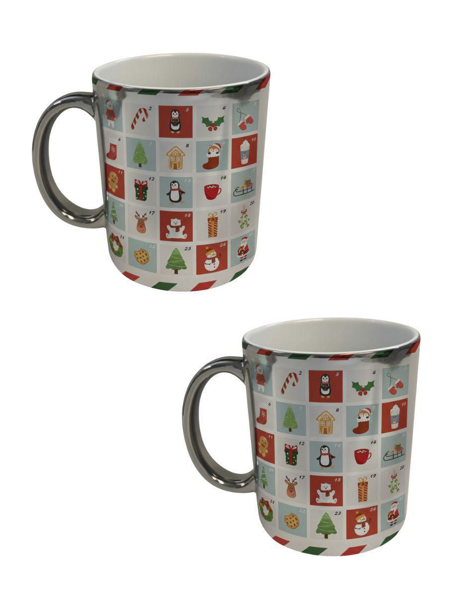 Set de tazas navideñas clásicas Navidad 2 piezas Set de tazas navideñas clásicas Navidad 2 piezas