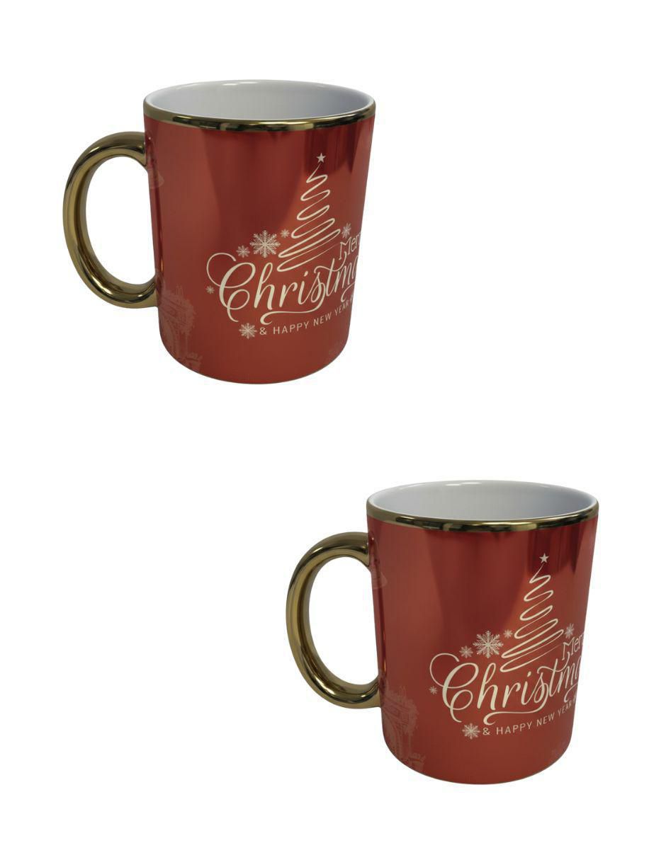 Set de tazas navideñas clásicas Navidad 2 piezas