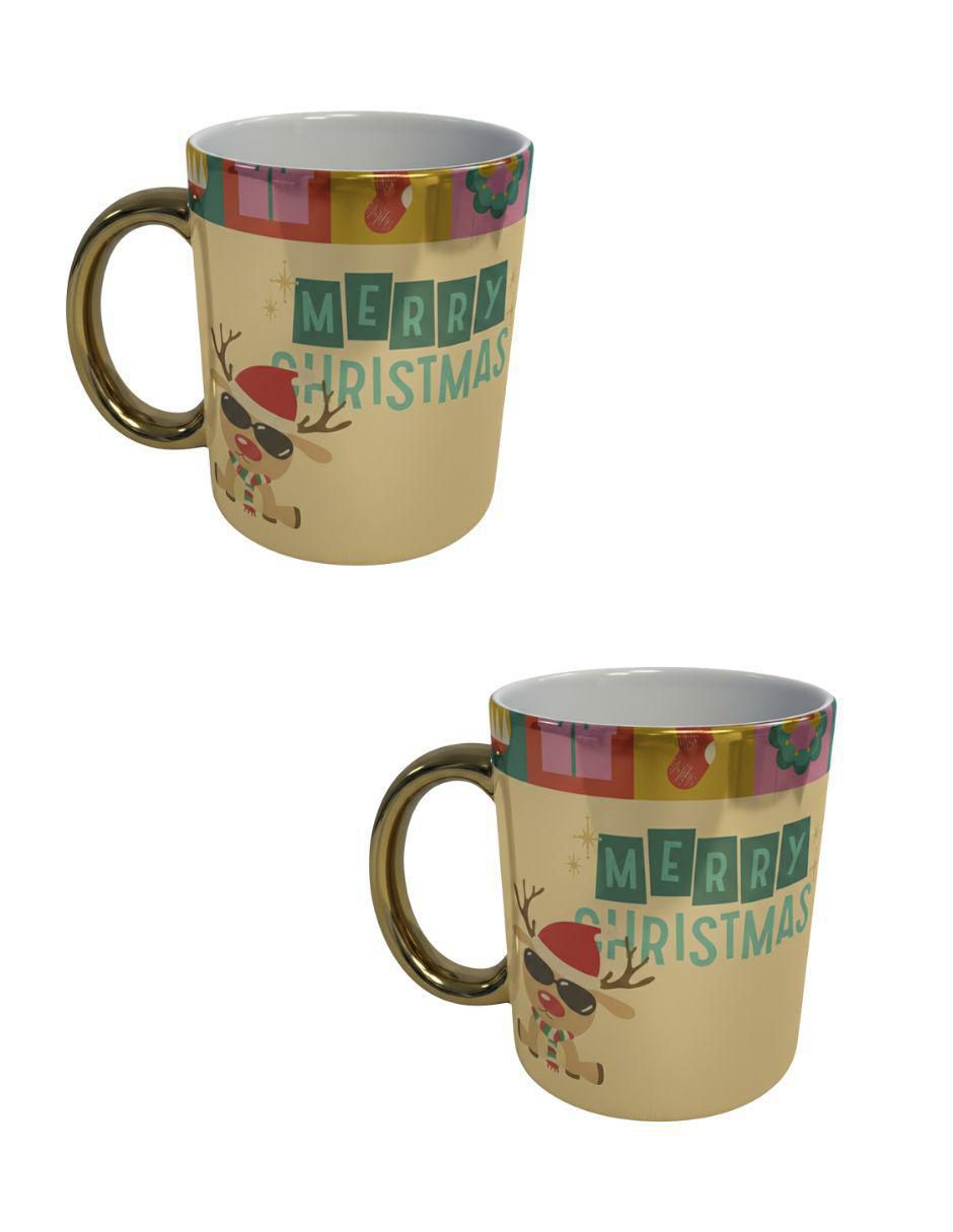Set de tazas navideñas clásicas Navidad 2 piezas
