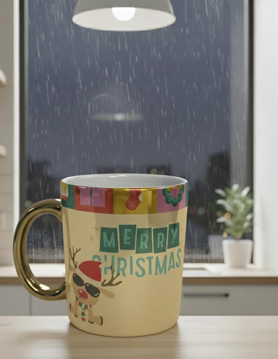 Set de tazas navideñas clásicas Navidad 2 piezas 4