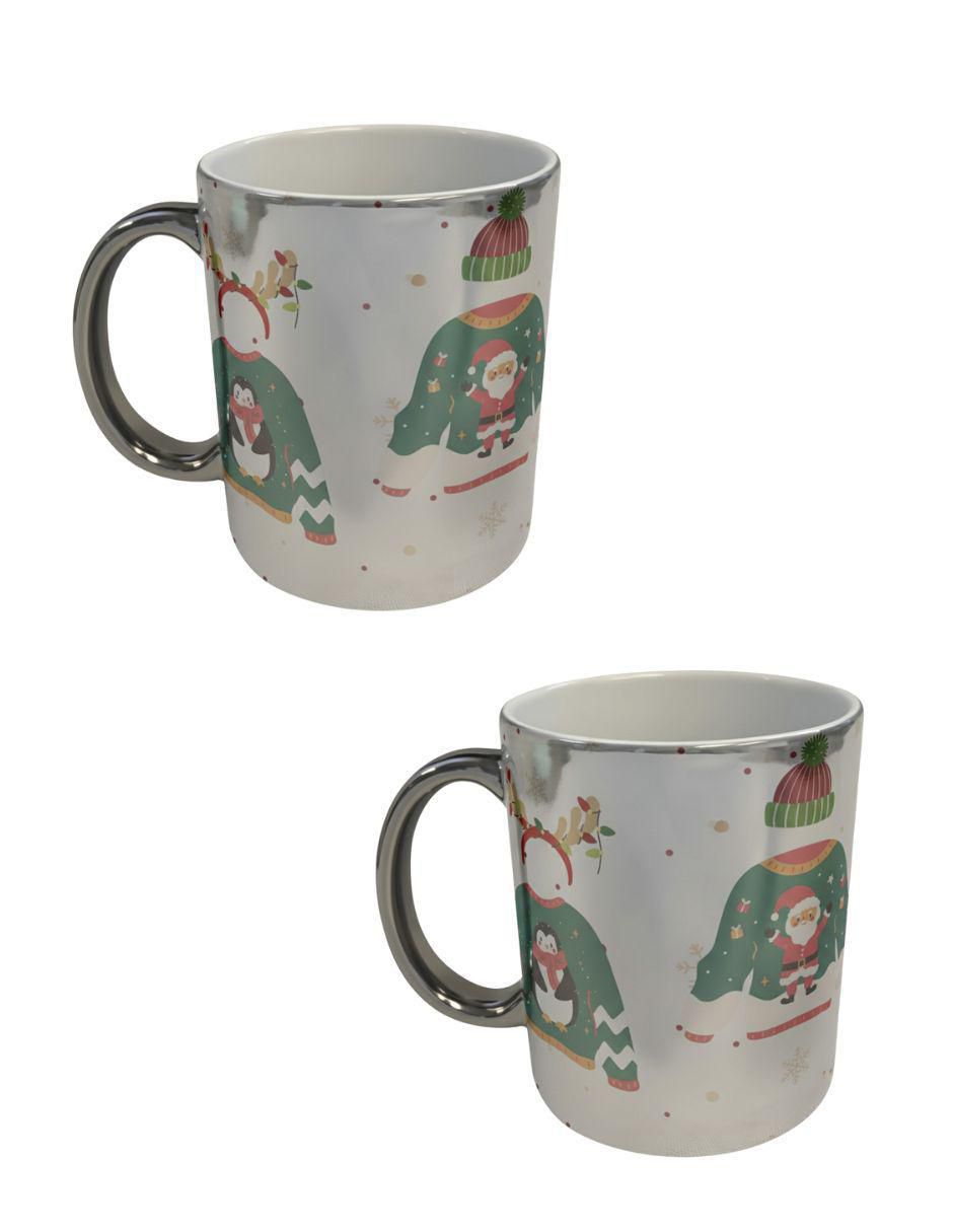Set de tazas navideñas clásicas Navidad 2 piezas Set de tazas navideñas clásicas Navidad 2 piezas