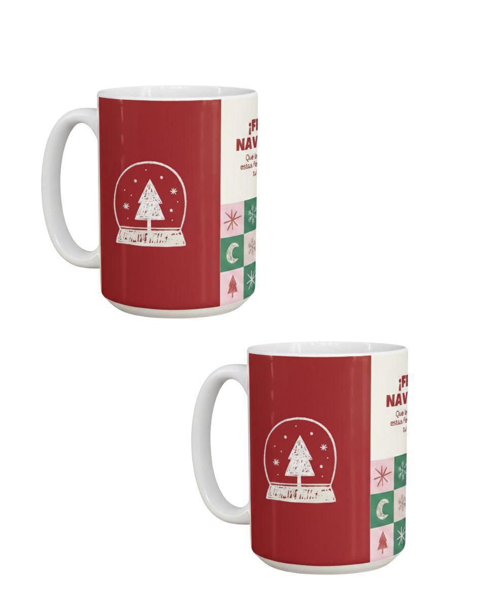 Set de tazas navideñas clásicas Navidad 2 piezas Set de tazas navideñas clásicas Navidad 2 piezas