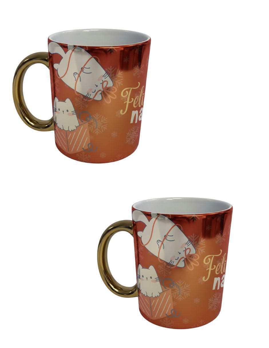 Set de tazas navideñas clásicas Navidad 2 piezas Set de tazas navideñas clásicas Navidad 2 piezas
