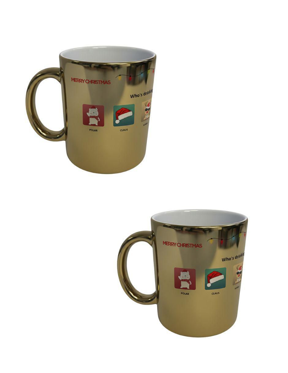 Set de tazas navideñas clásicas Navidad 2 piezas Set de tazas navideñas clásicas Navidad 2 piezas