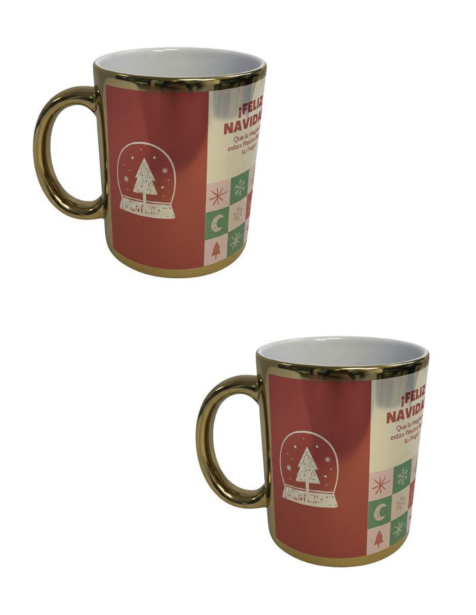 Set de tazas navideñas clásicas Navidad 2 piezas Set de tazas navideñas clásicas Navidad 2 piezas