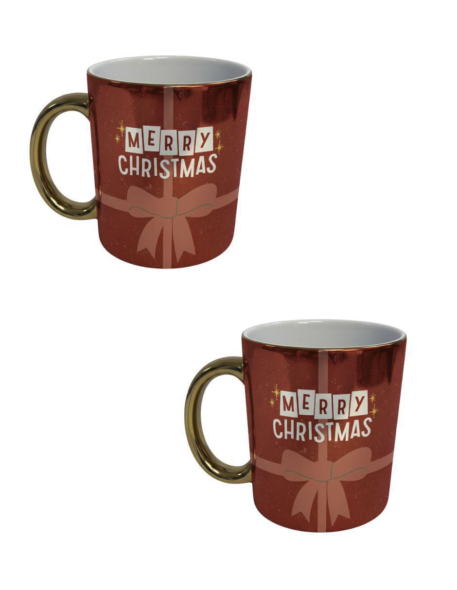 Set de tazas navideñas clásicas Navidad 2 piezas