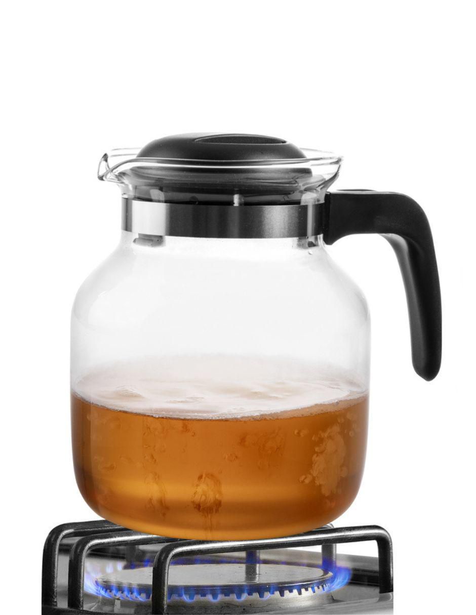 Tetera hervidora Libbey de vidrio borosilicato