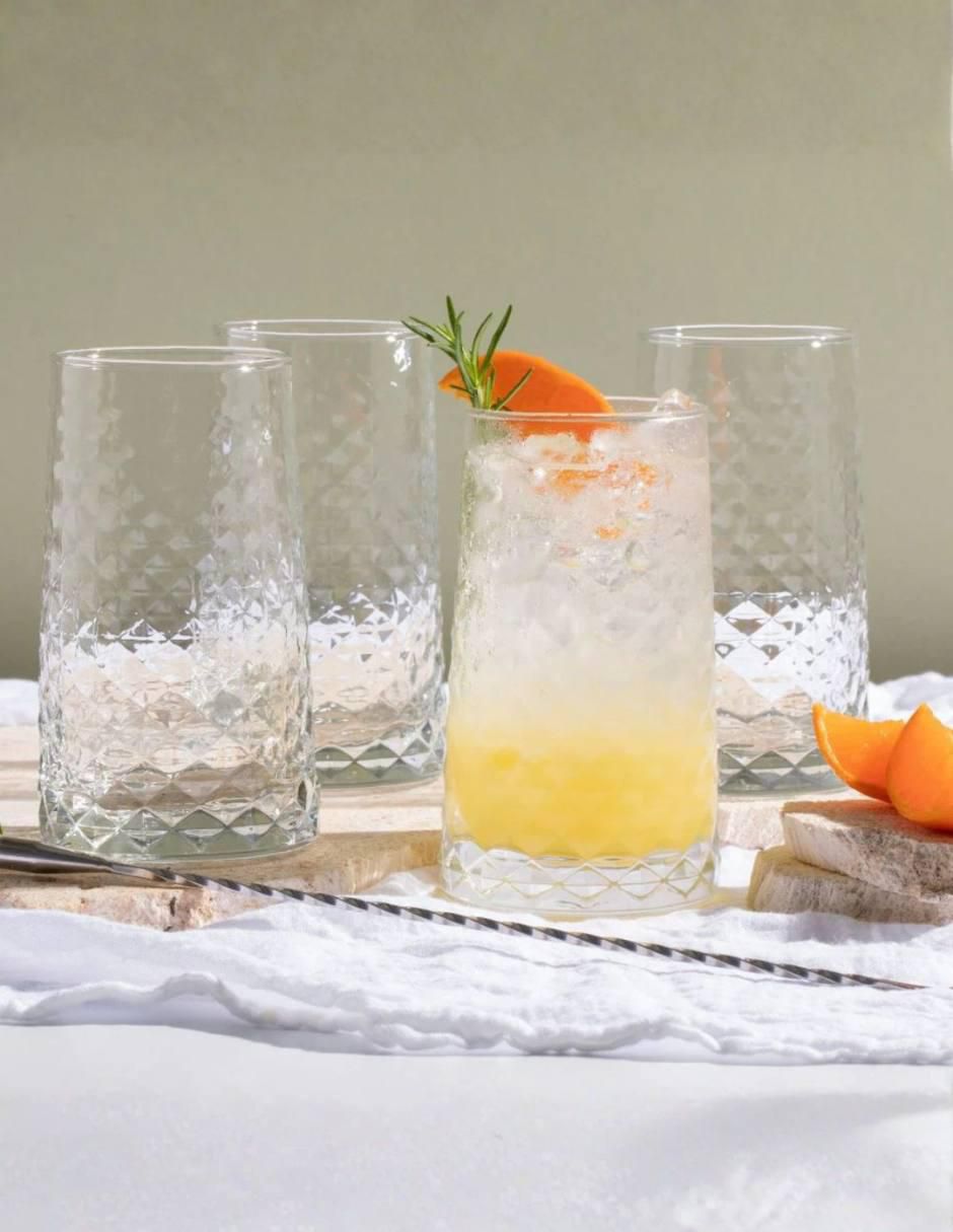 Set de vasos highball Cairo de vidrio con 6 piezas