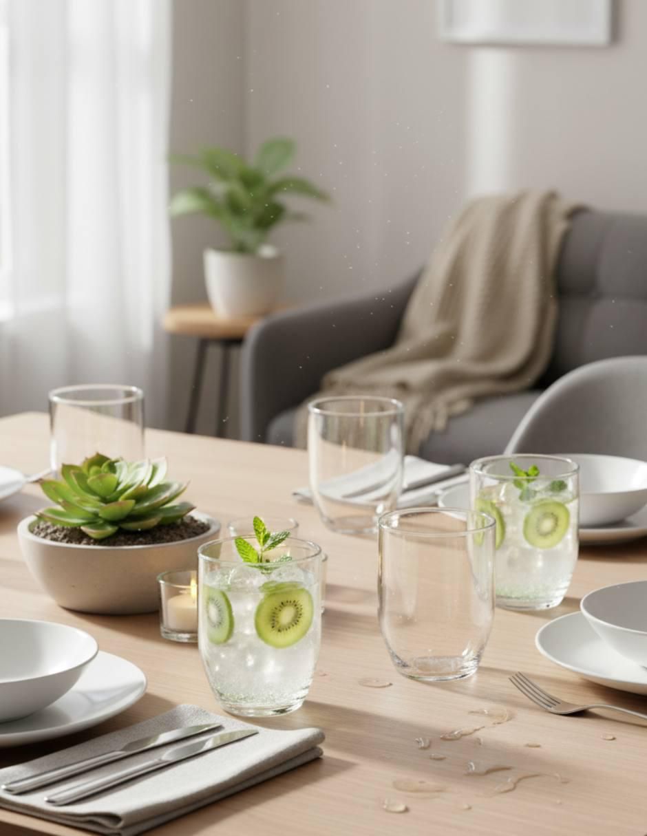Set de vasos para agua Cristar Opera de vidrio con 6 piezas