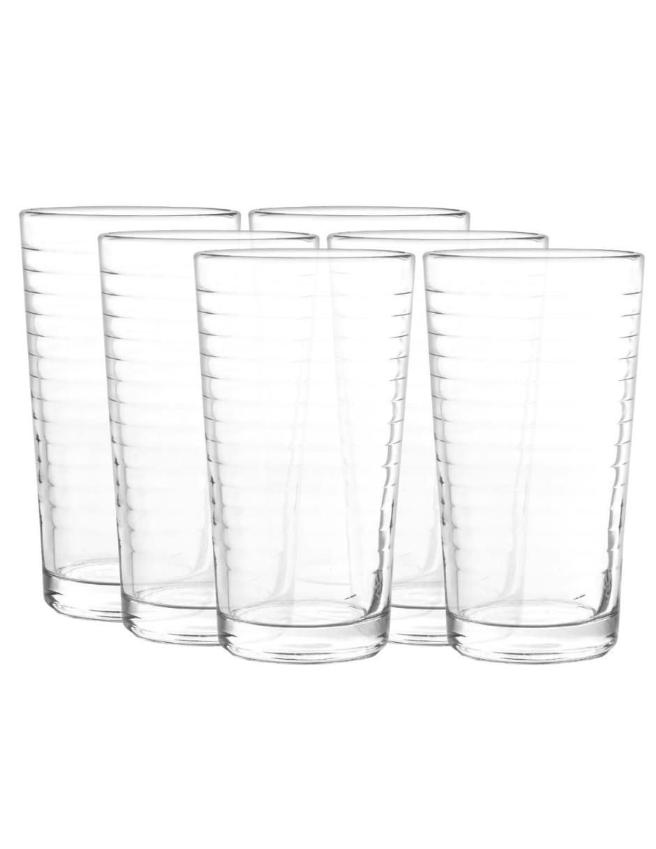 Set de vasos highball Cristar Optico de vidrio con 6 piezas