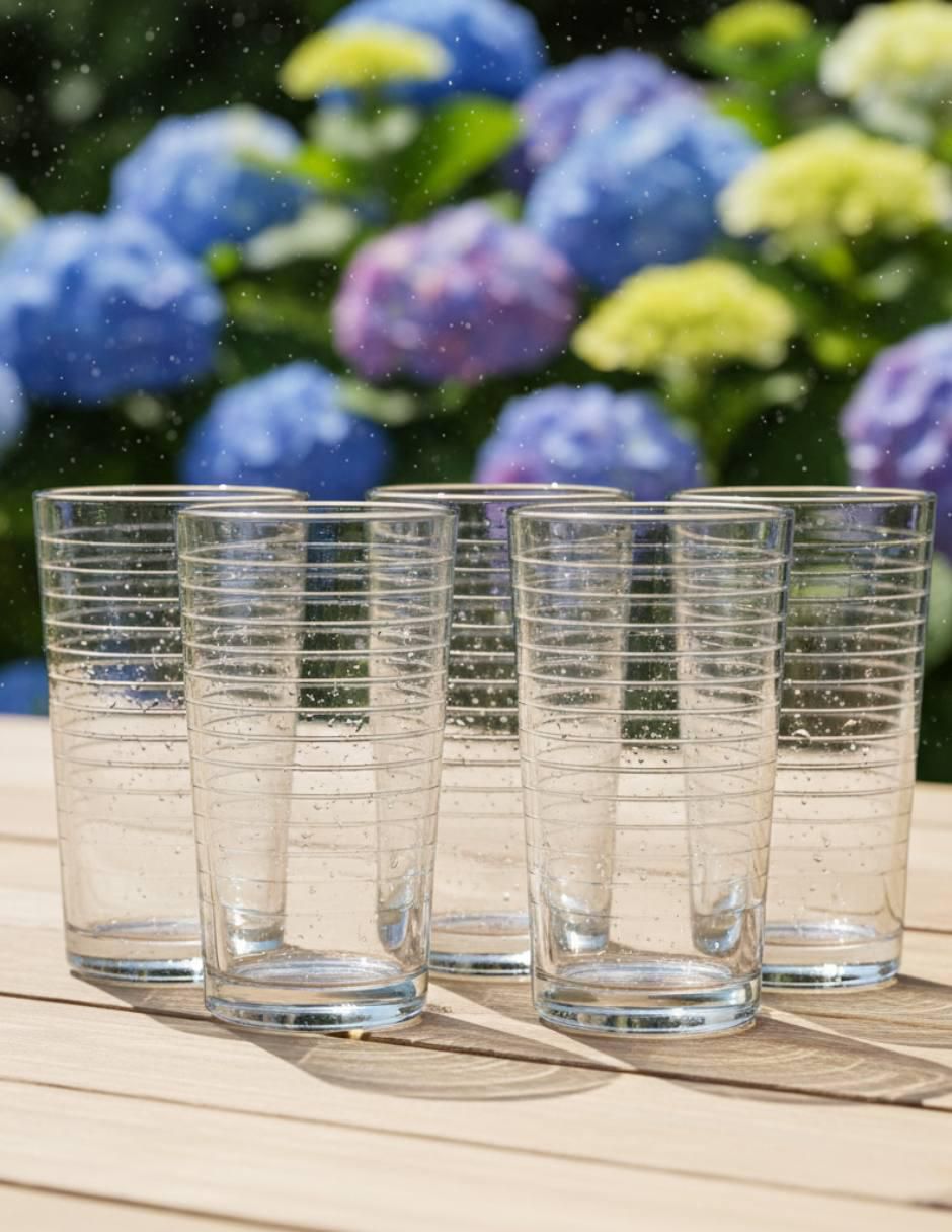 Set de vasos highball Optico de vidrio con 6 piezas
