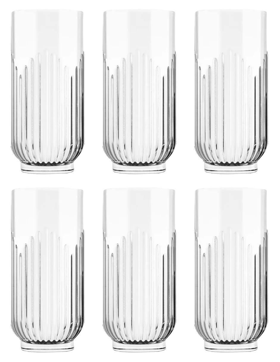 Set de vasos largos Cristar Barcelona de vidrio con 6 piezas