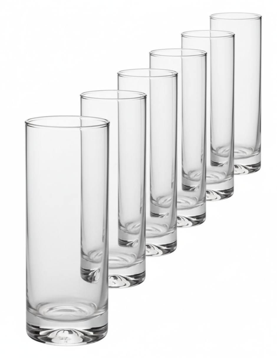 Set de vasos highball Manhatan de vidrio con 6 piezas 1