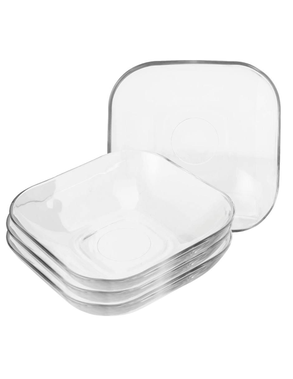 Plato sopa Piazza de vidrio 4 piezas Plato sopa Piazza de vidrio 4 piezas
