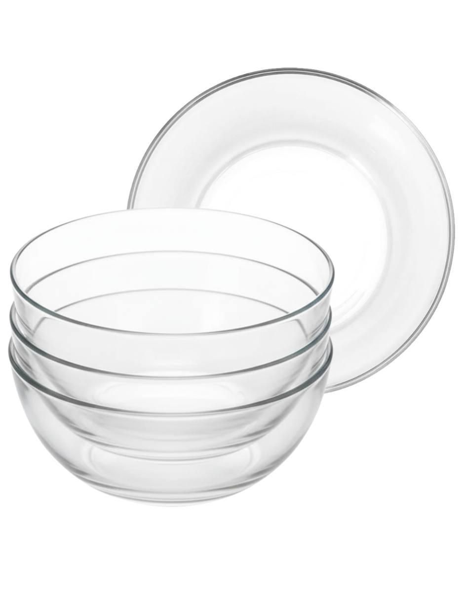 Plato sopa Cristar Stylo de vidrio 4 piezas