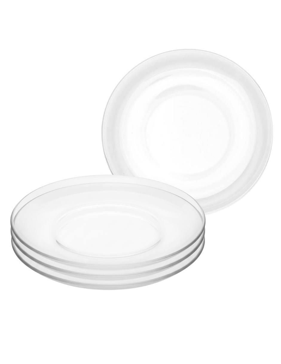 Plato postre Cristar Stylo de vidrio 4 piezas
