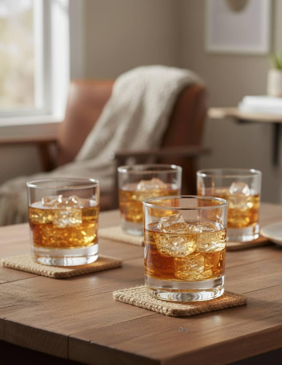 Set de vasos para whisky Malaga de vidrio con 6 piezas 3