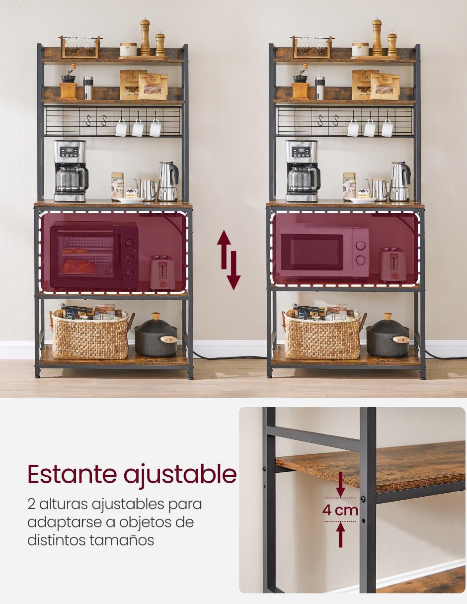 Estante de MDP Songmics Home Bellita MKKS025B01