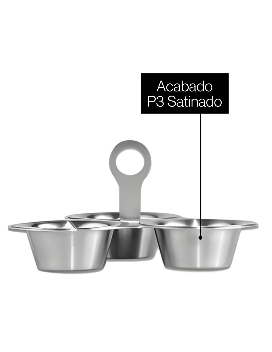Set salsera de acero inoxidable 100 ml 3