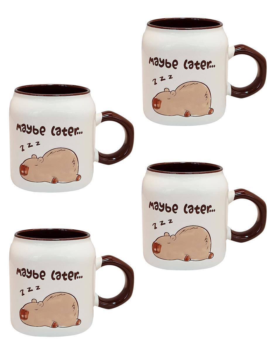 Set de tazas clásicas Capibara 4 piezas