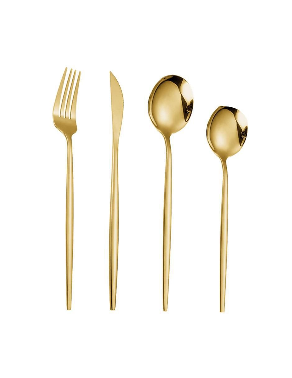 Set cubiertos Kasablanka de acero inoxidable 16 piezas