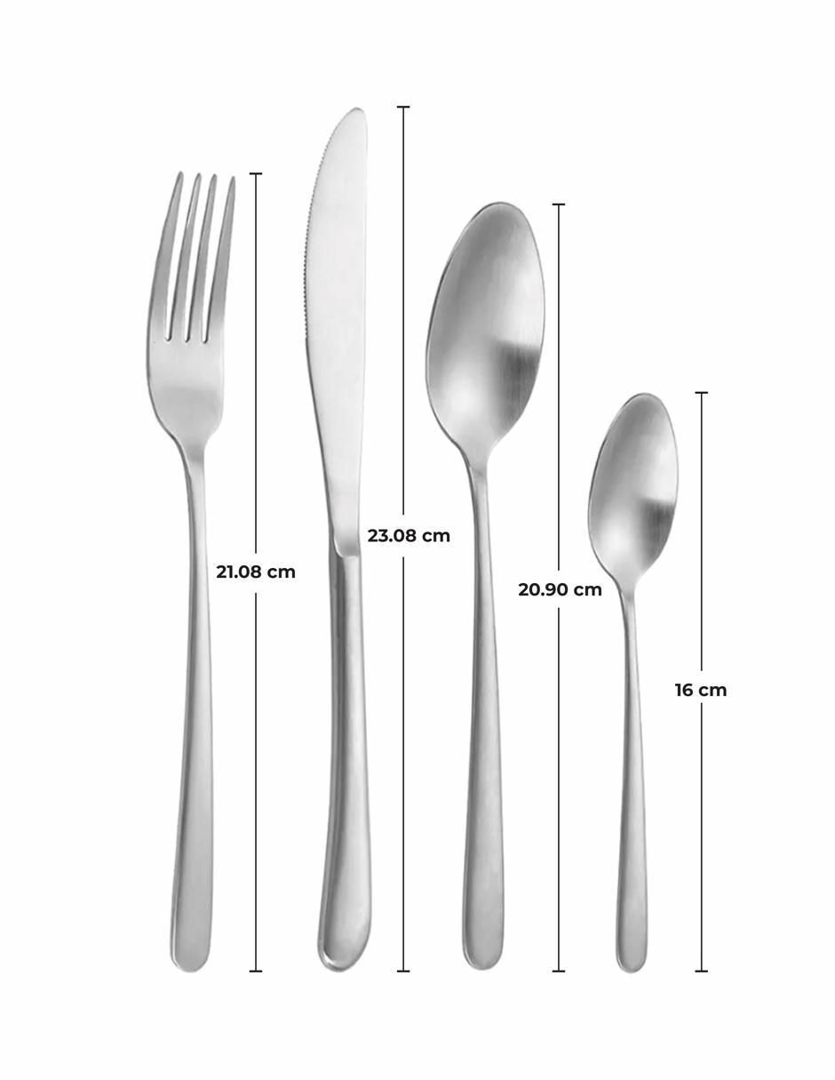 Set cubiertos Kasablanka de acero inoxidable 16 piezas