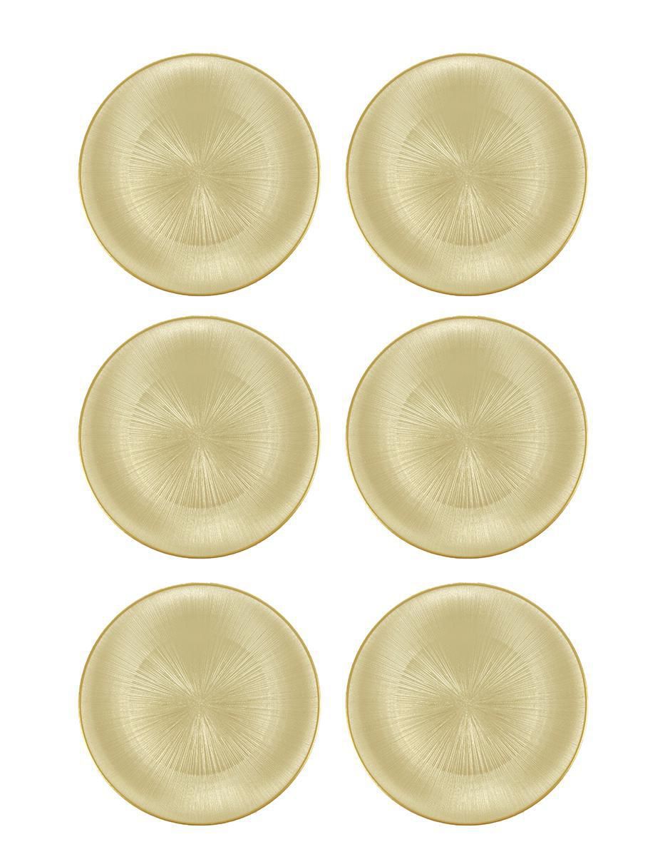 Set platos Mesa de vidrio 6 piezas Set platos Mesa de vidrio 6 piezas