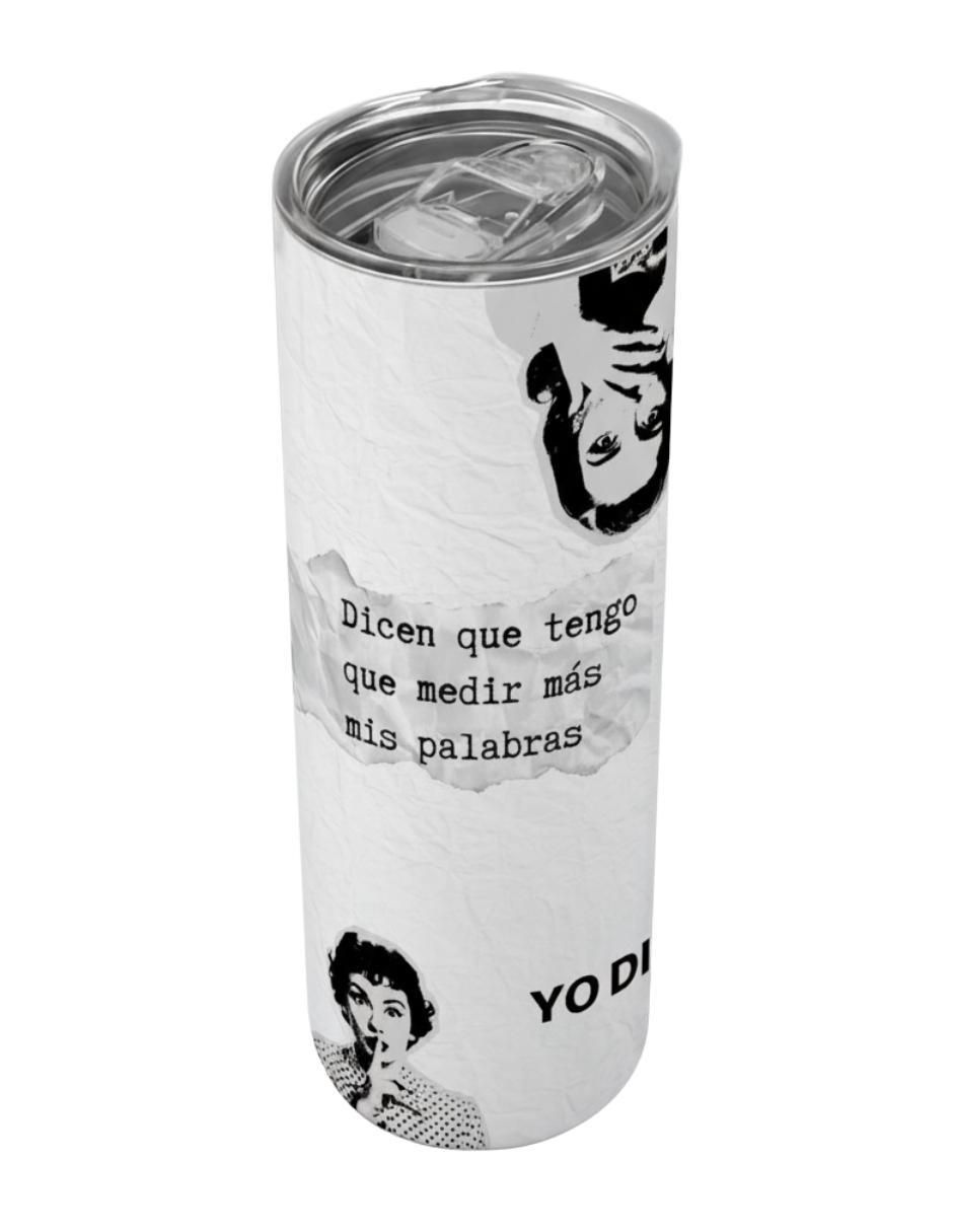 Termo de acero inoxidable con tapa a presión