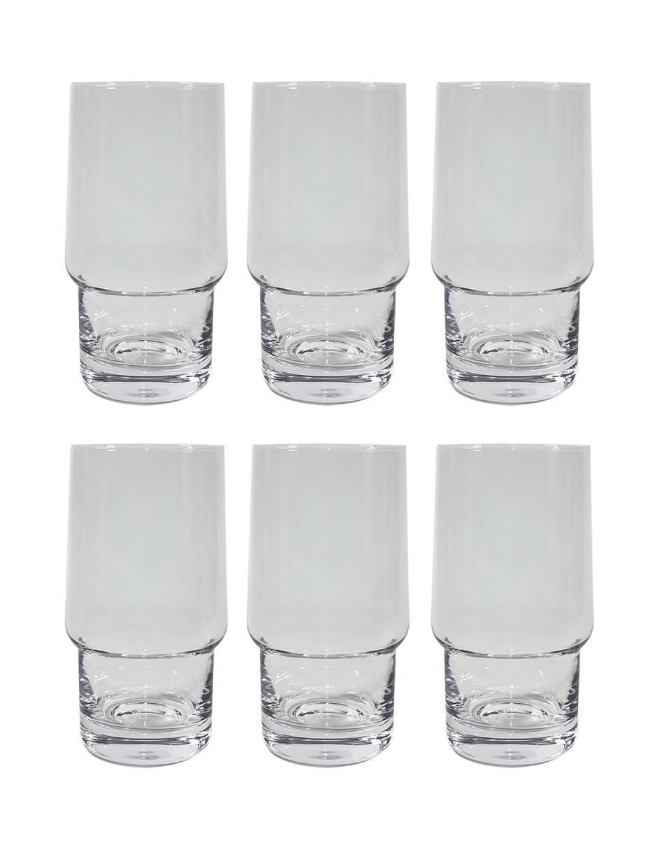 Set de vasos highball de vidrio con 6 piezas