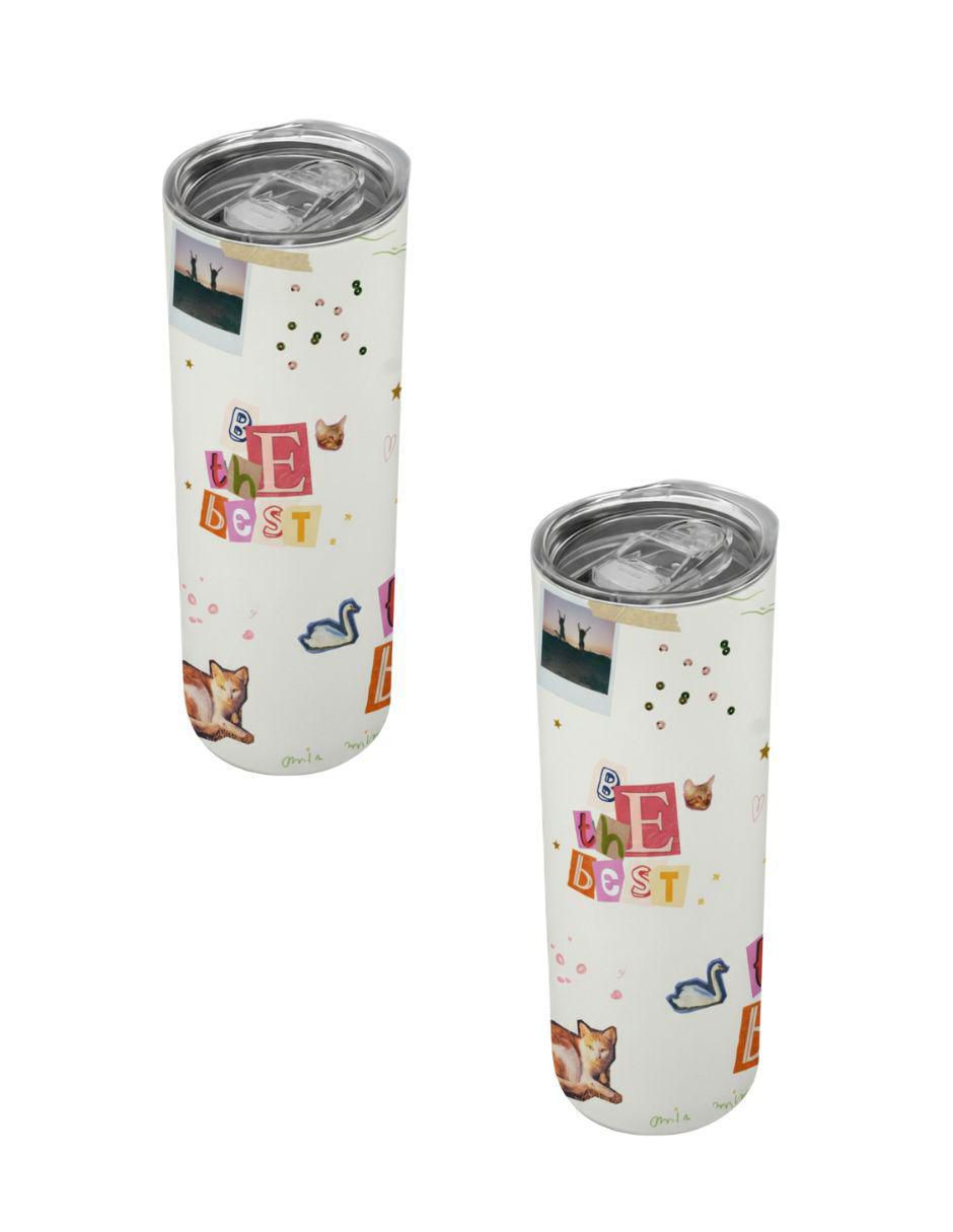 Set termo de acero inoxidable con tapa a presión