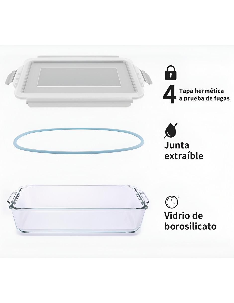 Set refractario de vidrio templado