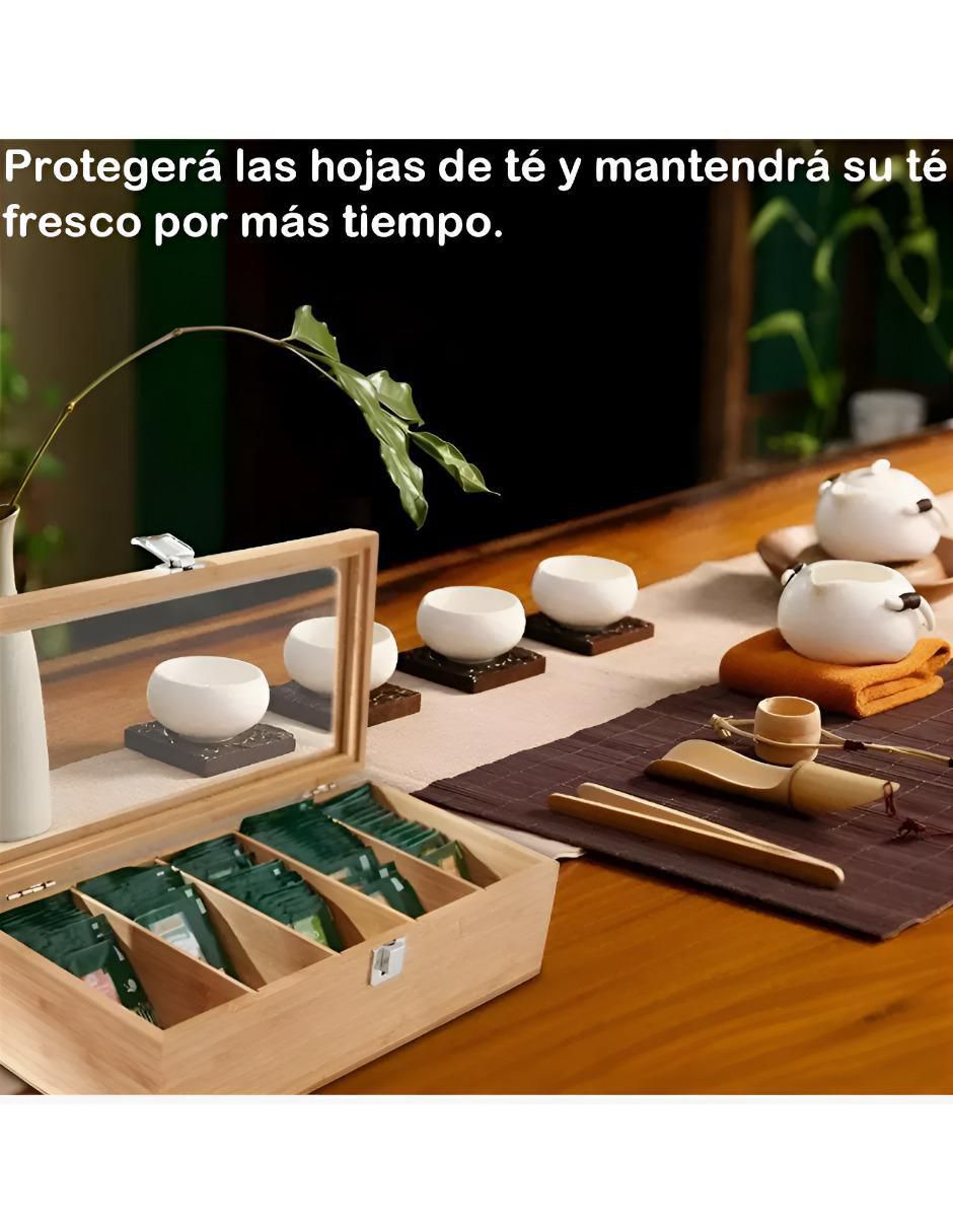 Contenedor de té de bambú 2