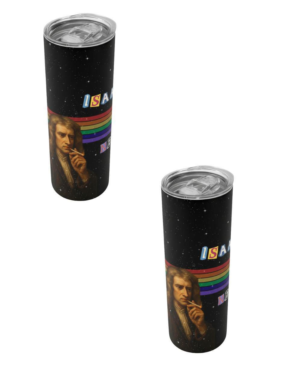 Set termo de acero inoxidable Isaac Newton Retro con tapa a presión Set termo de acero inoxidable Isaac Newton Retro con tapa a presión