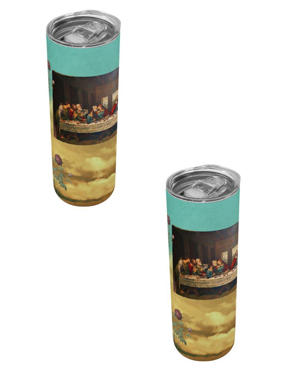 Set termo de acero inoxidable La Última Cena Arte con tapa a presión Set termo de acero inoxidable La Última Cena Arte con tapa a presión