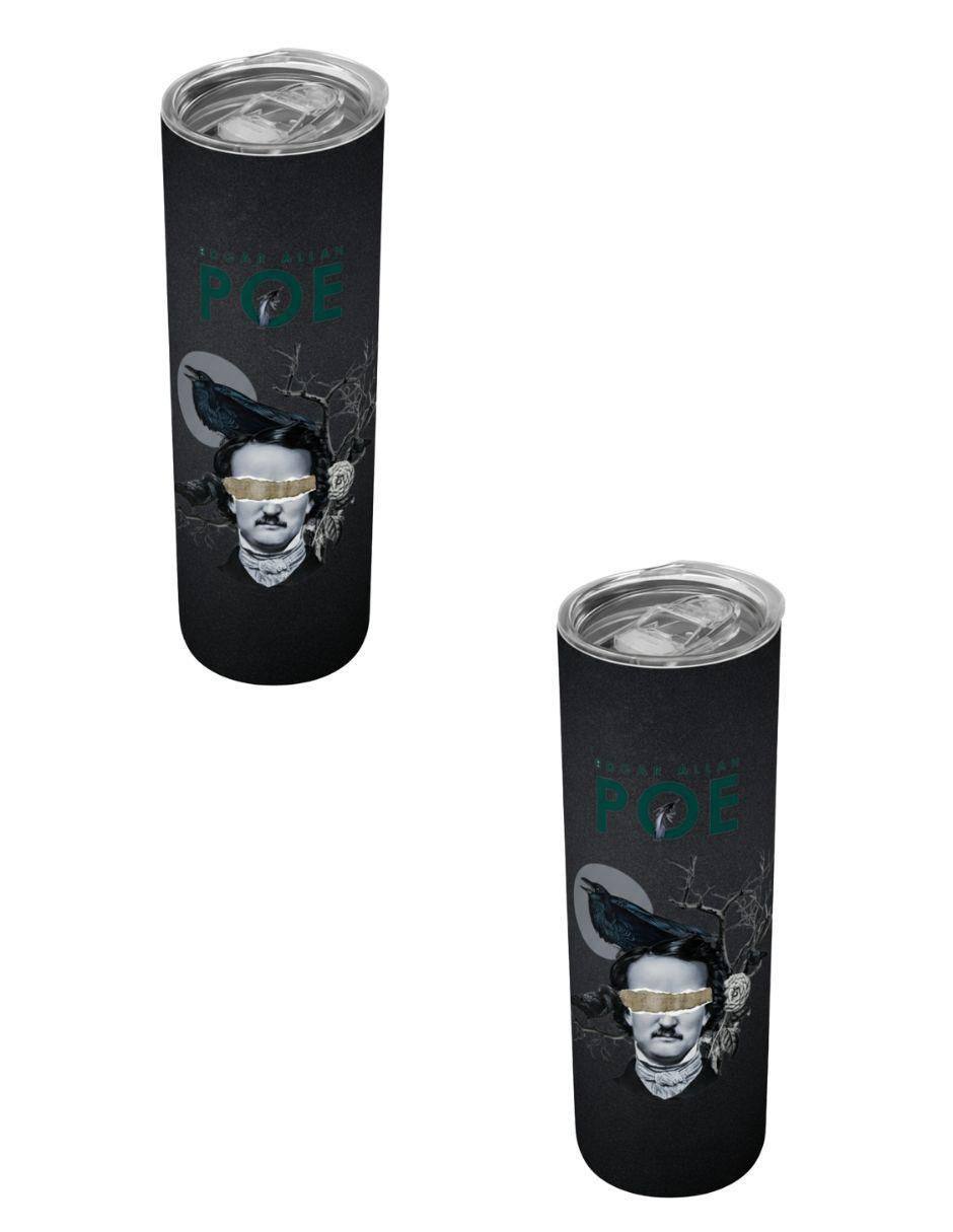 Set termo de acero inoxidable Edgar Allan Poe con tapa a presión Set termo de acero inoxidable Edgar Allan Poe con tapa a presión
