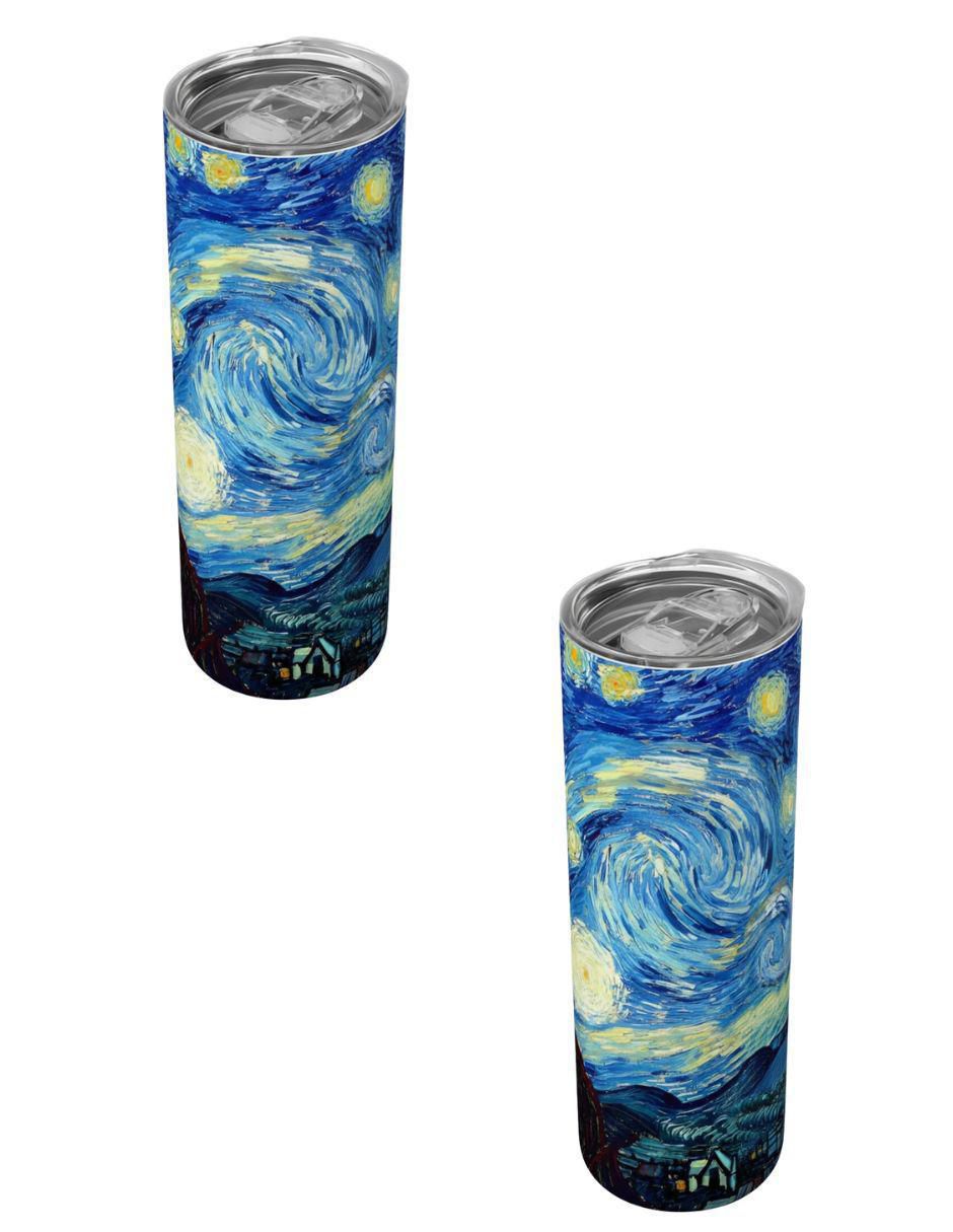 Set termo de acero inoxidable Van Gogh con tapa a presión Set termo de acero inoxidable Van Gogh con tapa a presión