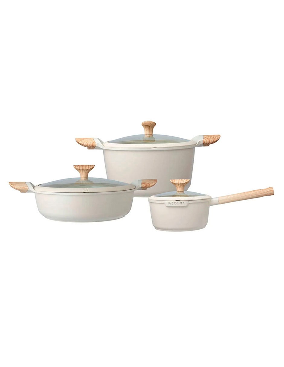 Batería De Cocina Vasconia De Cerámica Antiadherente Cerámica 9 Piezas