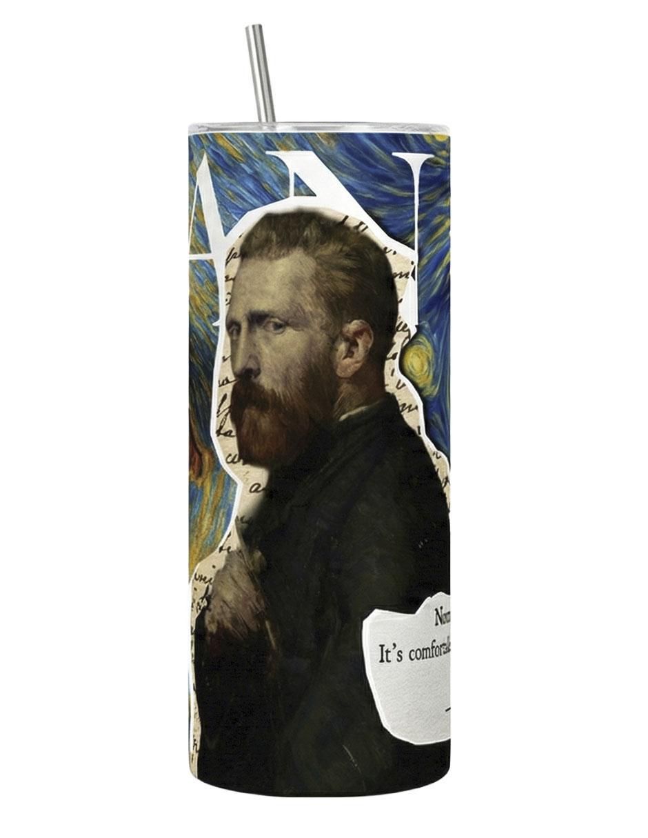 Termo de acero inoxidable Van Gogh con tapa a presión Termo de acero inoxidable Van Gogh con tapa a presión
