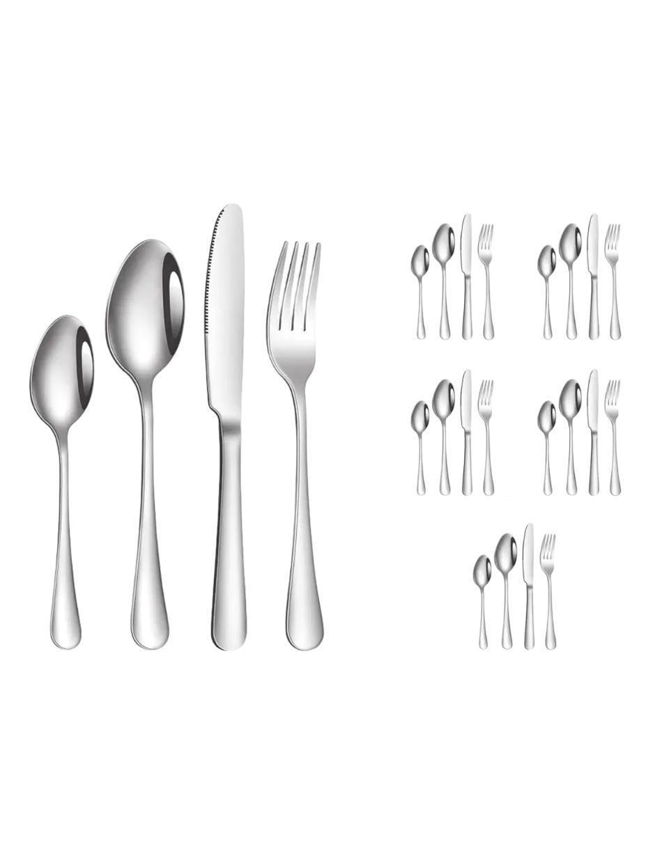 Set cubiertos de acero inoxidable 24 piezas Set cubiertos de acero inoxidable 24 piezas