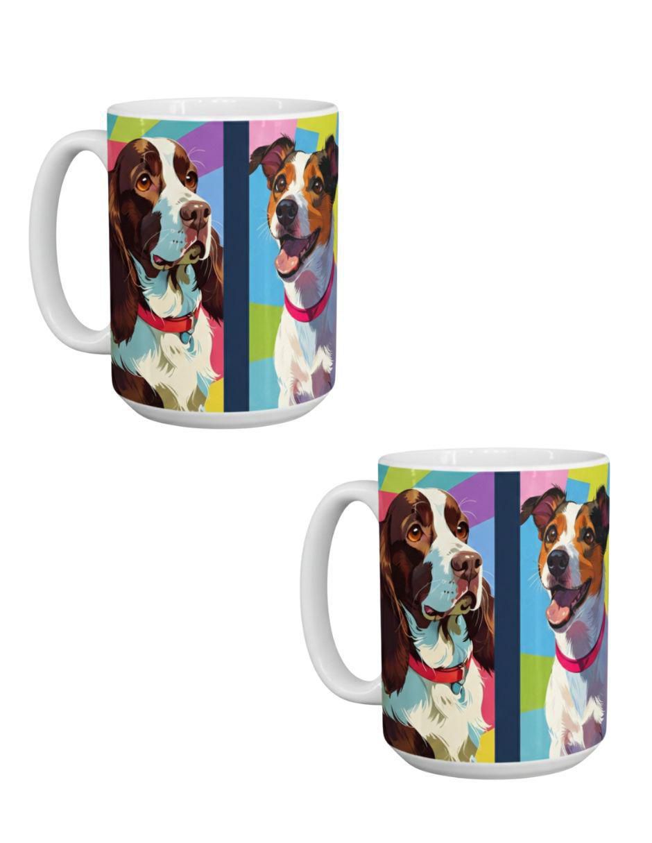 Set de tazas clásicas Ilustracion Perros 2 piezas Set de tazas clásicas Ilustracion Perros 2 piezas