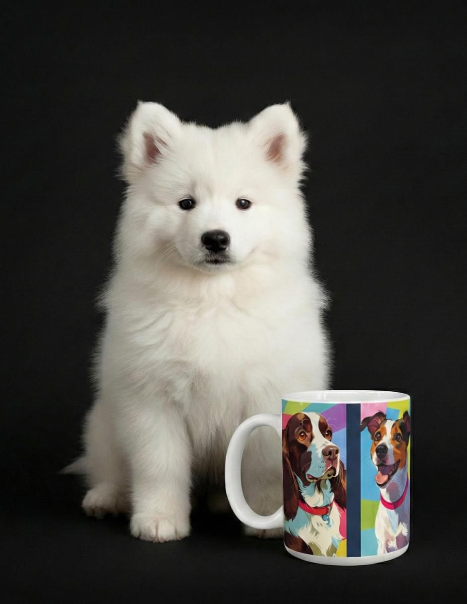 Set de tazas clásicas Ilustracion Perros 2 piezas 4