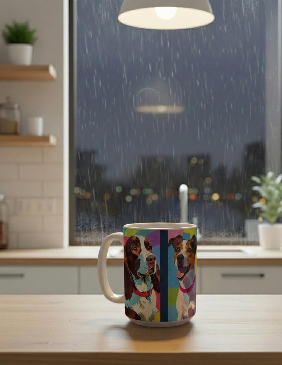 Set de tazas clásicas Ilustracion Perros 2 piezas 7