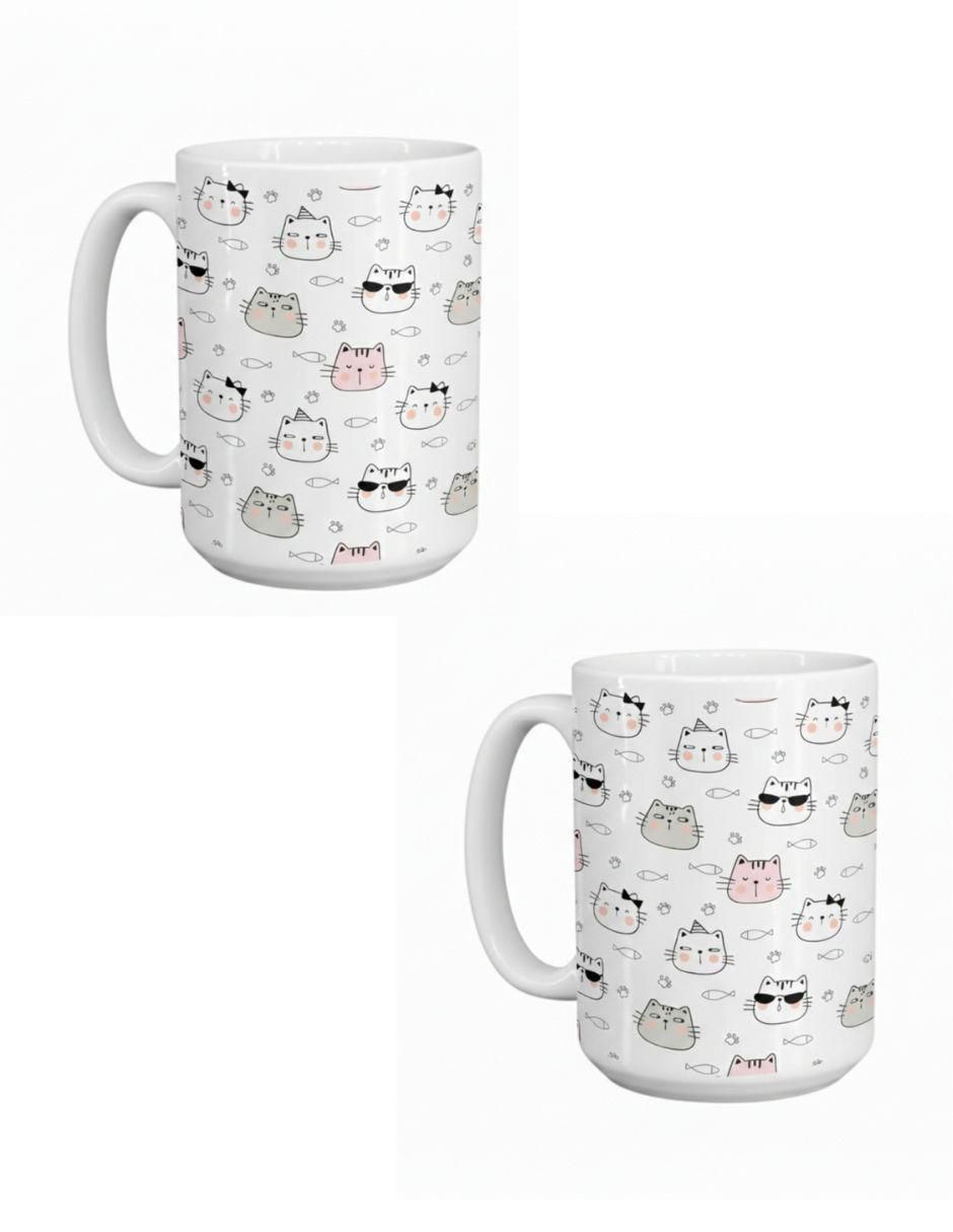 Set de tazas americanas Gatos 2 piezas