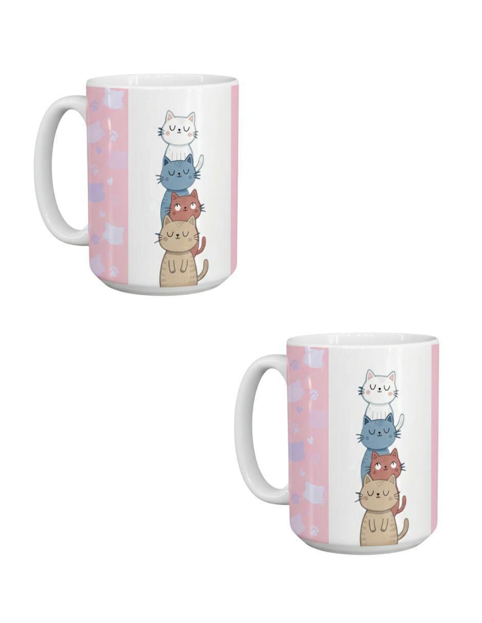 Set de tazas americanas Gatos 2 piezas