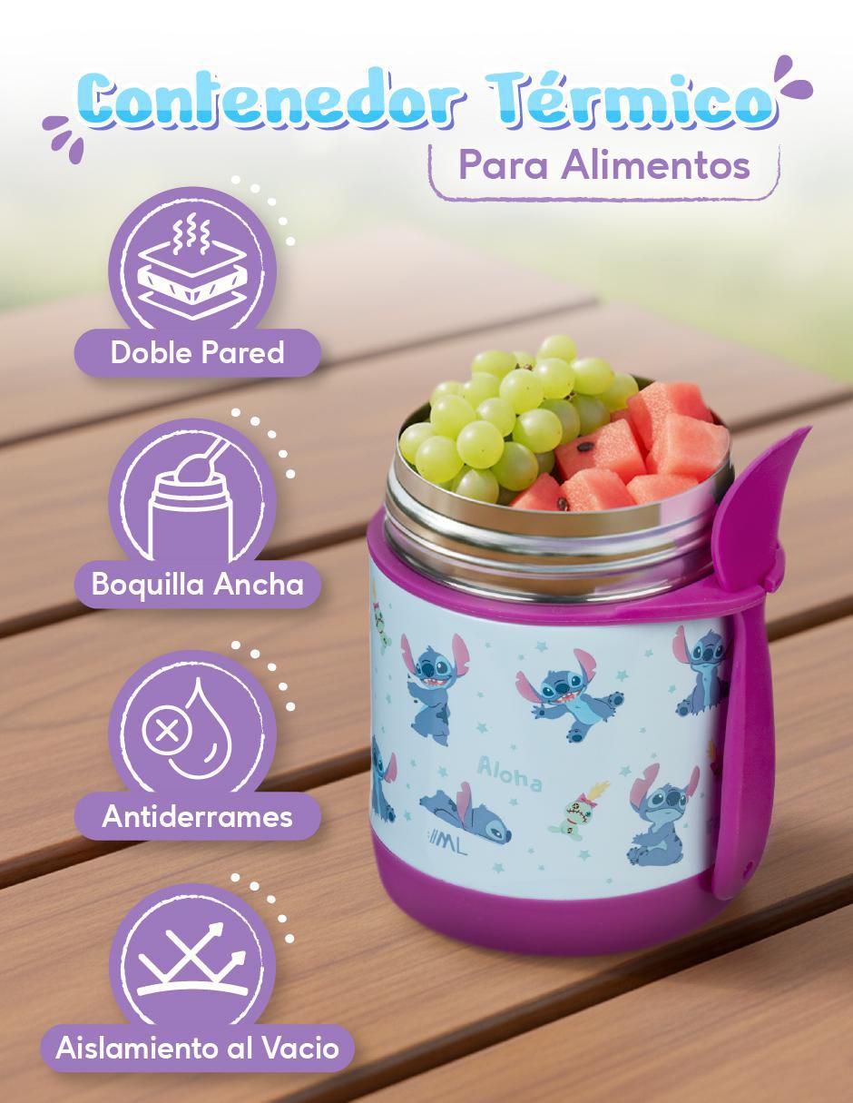 Contenedor Stitch de acero inoxidable 2 piezas Contenedor Stitch de acero inoxidable 2 piezas