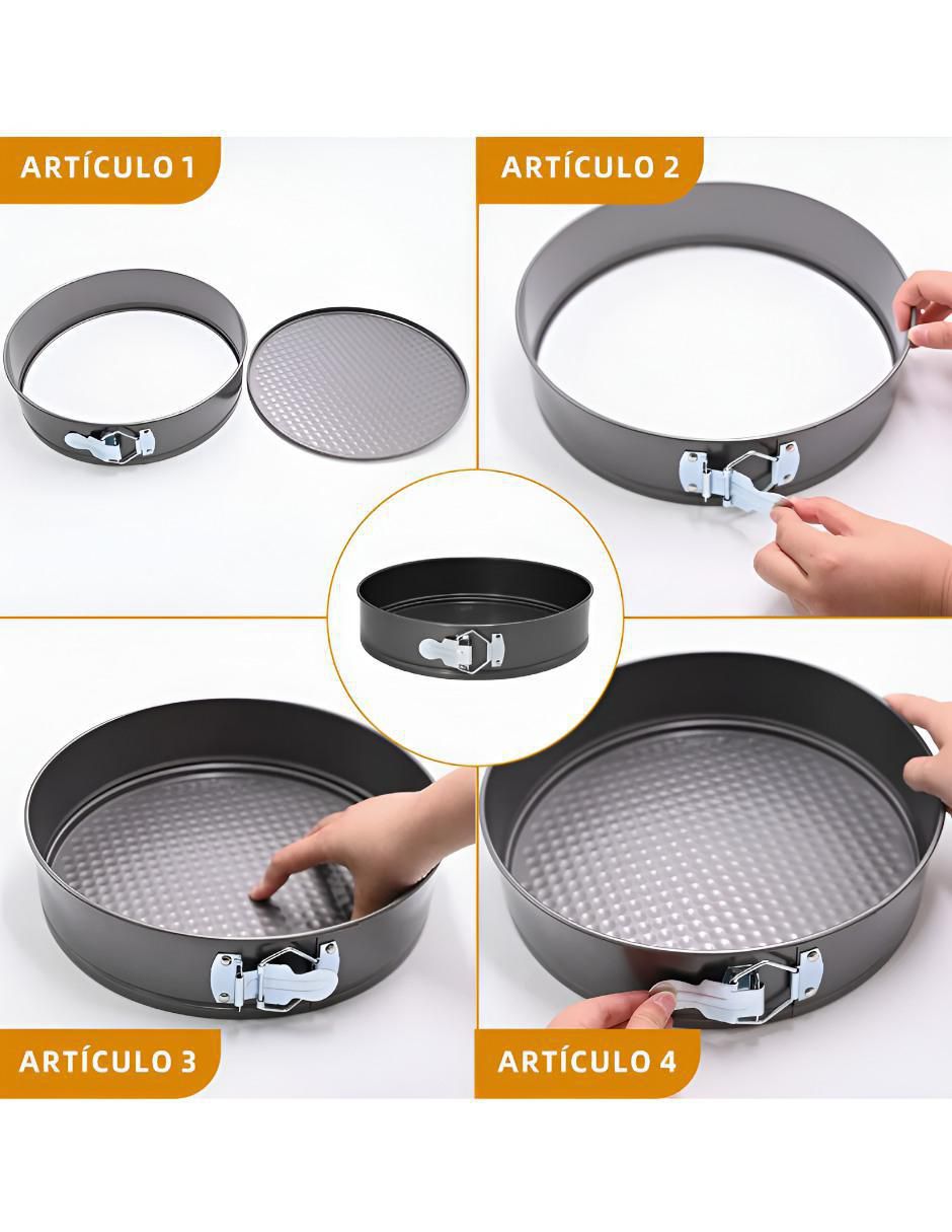 Set moldes aluminio redondo 2