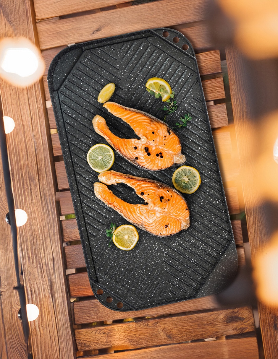 Sartén grill westinghouse de aluminio fundido