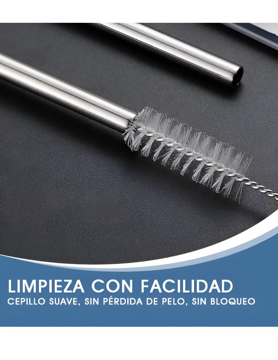 Set popote con limpiador de acero con 12 piezas 3