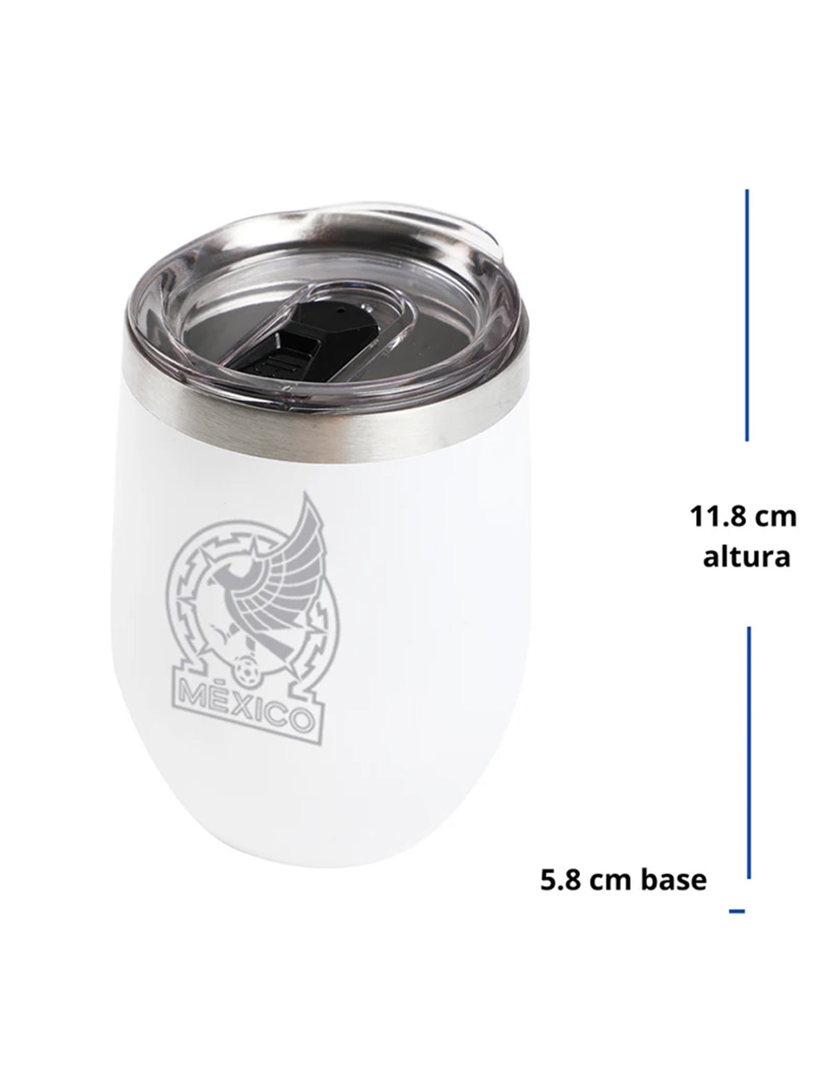 Termo de acero inoxidable wine & coffee selección mexicana con tapa a presión 354 ml 2